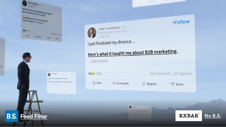 Rxbar esfrega o jargão corporativo de feeds sociais em batalha contra a BS