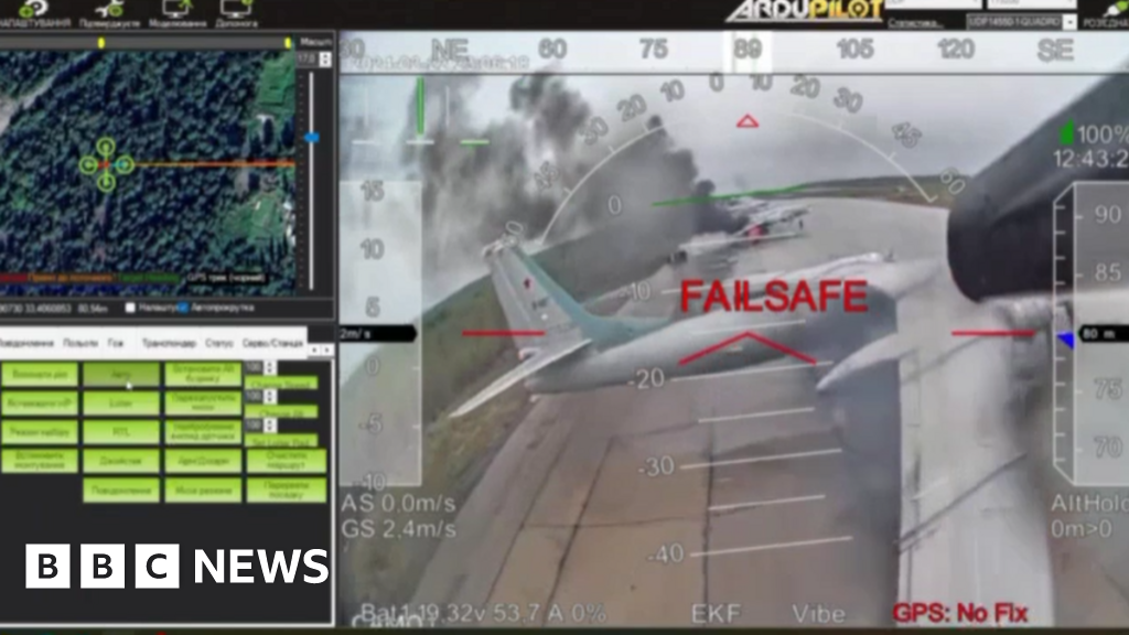 Drones da Ucrânia atacam bombardeiros durante o grande ataque na Rússia