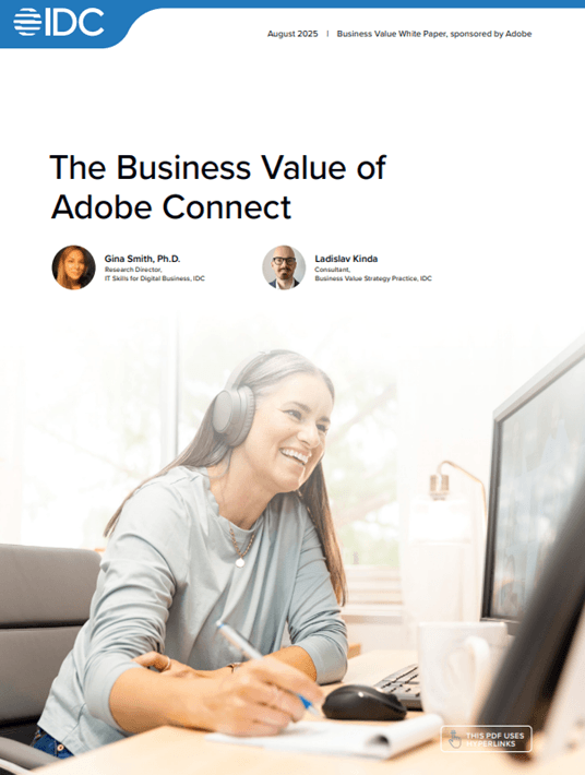 Liberação do eBook: o valor comercial do Adobe Connect