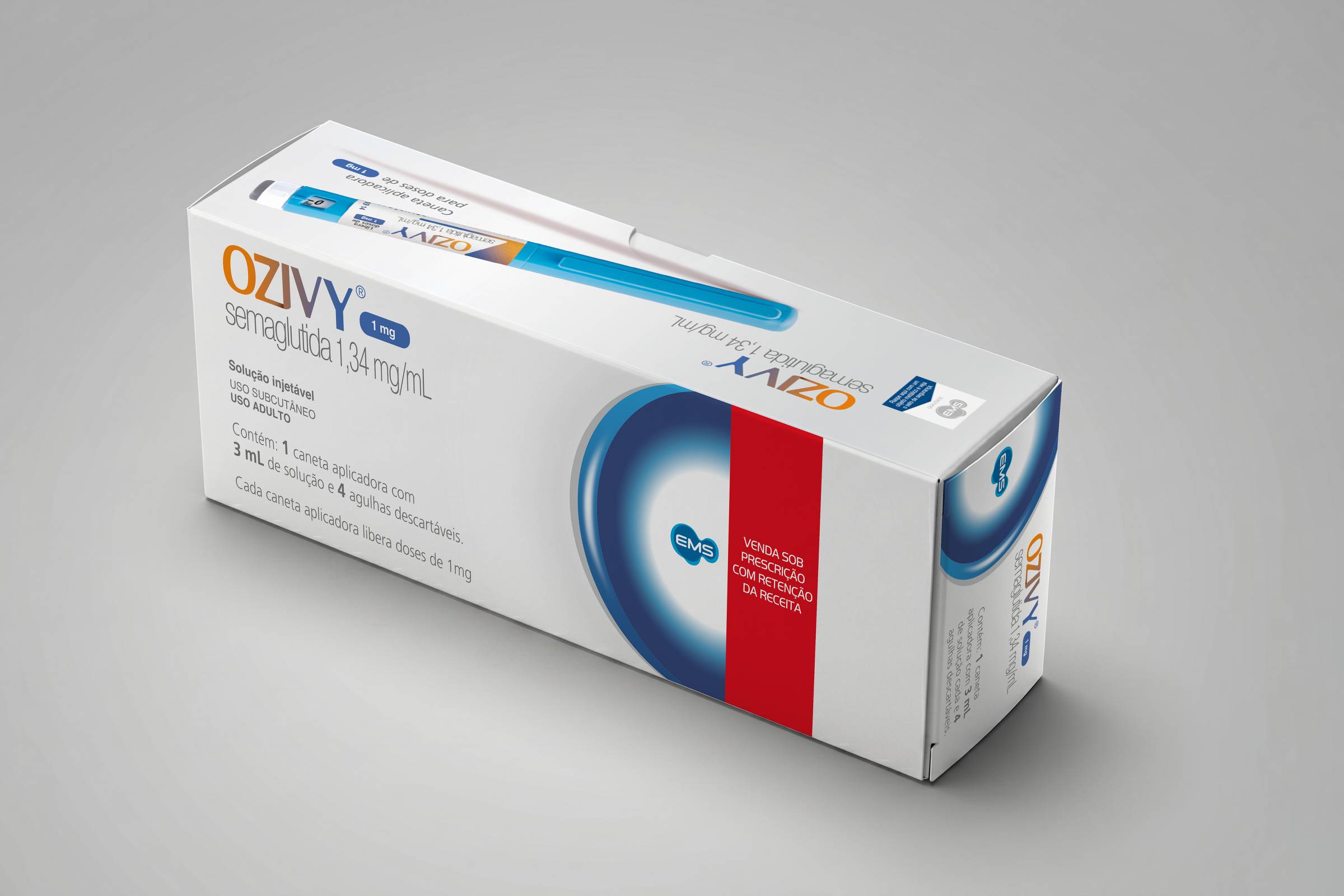 Ozivy, da EMS, é a primeira caneta contendo semaglutida sintética com registro da Anvisa